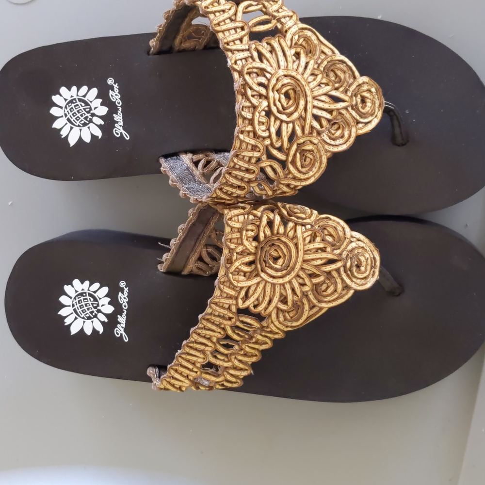 Yellow Box Flip Flops